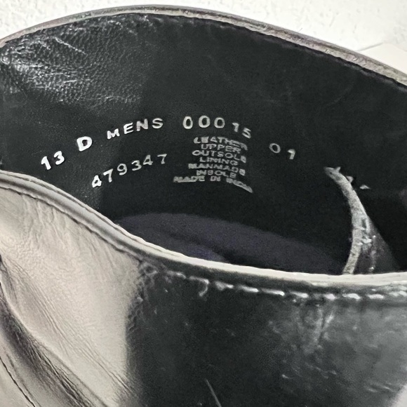 Stacy Adams Madison Cap Toe Black Leather Lace Boots Size 13 - Picture 11 of 15